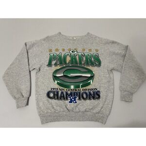 Vintage‎ 1995 Green Bay Packers NFC Champions Sweatshirt Gray M